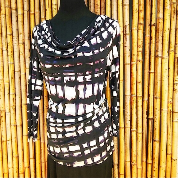 Calvin Klein Tops - CALVIN KLEIN  Stunning 3/4 Sleeve Draped Top EUC M